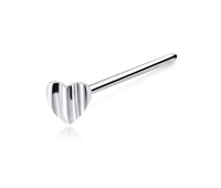 Heart Silver Straight Nose Stud NSKA-05c